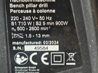 Sheppach søjleboremaskine 