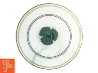 Dekorativ marmor Potpourri krukke med guldkant og låg (str. 11 x 4 cm)