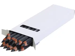 edu Kraftige Farveblyanter, tykkelse 10 mm, mine 6,25 mm, sort, 12stk./ 1 pk.