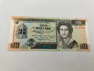 10 Dollars Belize 1990