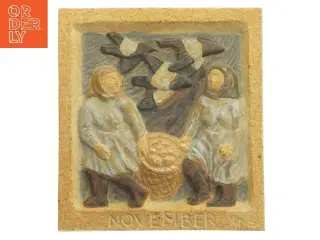 Keramisk relief med novembermotiv (str. 22x24 cm)