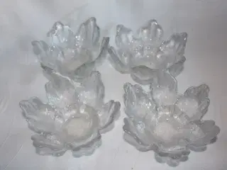 Små skåle / fyrfadsstager af glas