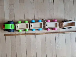 Kids Wood Traktor med vogne