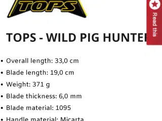 Jagt kniv/ Wild pig hunter 