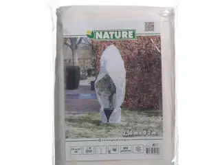 Nature frostdækken med lynlås 2,5x2x2 m 70 g/m² fleece hvid
