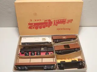 Verhofa vintage trælokomotiv+5 vogne. 1960 erne