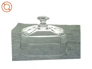 Ældre Vintage Glas Oste klokke (str. 18 x 12 x 13 cm)