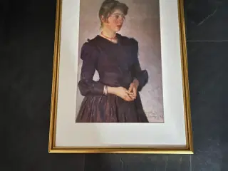 Krøjer malerie indrammet