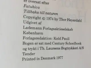 FATUHIVA - Tilbage til naturen, af Thor Heyerdahl 