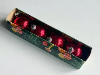 Retro julekugler fra GDR, 4 stk i æske