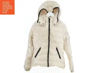 Moncler. Lysebrun vindjakke med hætte fra Moncler (str. 140)