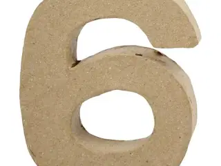 Tal, 6, H: 10 cm, B: 8,2 cm, tykkelse 1,7 cm, 1 stk.