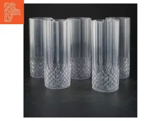 Sæt af 5 drikkeglas (str. 5 styk. ø. 6,5. cm. længde. 15,5 cm)