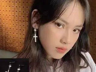 * Flotte øreringe - med kors og hjerte - i Tibetan