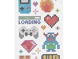 Diamond stickers, gadgets, ark 10x16 cm, 1 ark
