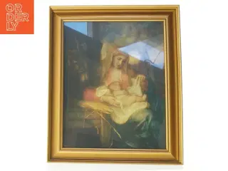 Guldramme med Jomfrue Maria (str. 45,5 x 37,5)