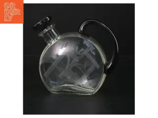 Holmegaard Glaskaraffel med sort håndtag (str. 15 cm)