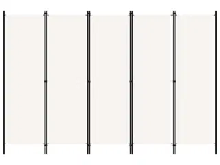 5-panels rumdeler 250 x 180 cm hvid