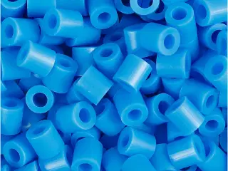 Rørperler, str. 5x5 mm, hulstr. 2,5 mm, medium, blå (32238), 1100stk./ 1 pk.