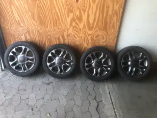 Originale Fiat 500 Sport fælge & sommerdæk