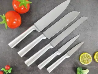 Kokkeknivsæt med 5 dele – Rustfrit stål