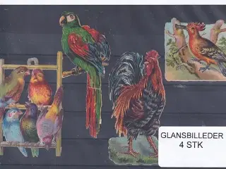 Glansbilleder - 4 Stk.