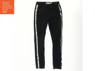 Lange sorte bukser med glitter striber fra H&M (str. 134)
