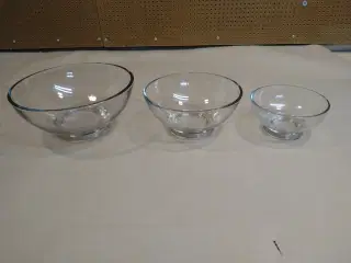 Glasskål sæt á 3 stk