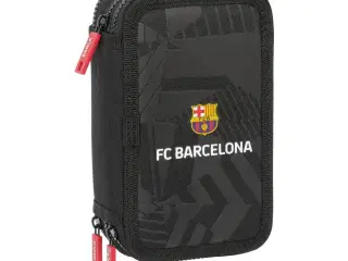 Tredobbelt Penalhus F.C. Barcelona Black Sort 12,5 x 19,5 x 5,5 cm 37 Dele