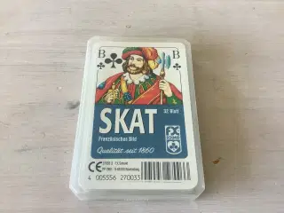 Skat kortspil 32 kort i plastæske