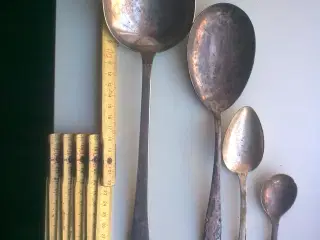 KÆMPE sølvplet Kartoffel suppe ske SJOV