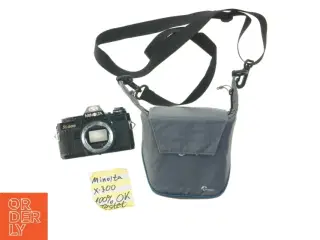 Minolta X-300 kamera med Lowepro taske (str.  16 cm)