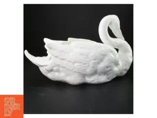 Porcelænsskål i svanedesign (str. 36 cm)