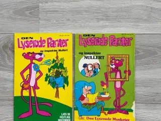 DEN LYSERØDE PANTER TEGNESERIE- 2 STK