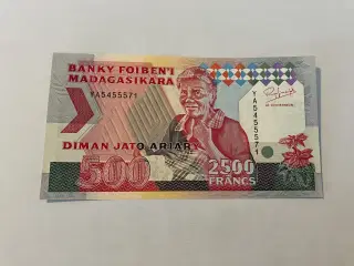 2500 Francs - 500 Ariary Madagascar