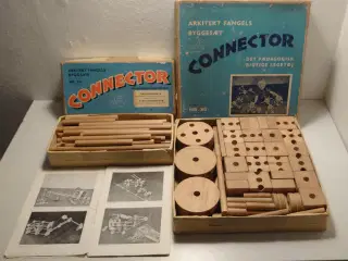 2 kasser Connector træ byggesæt.1950´erne.