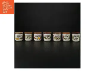 Krydderiglas med trælåg (str. H. 7,5 cm. ø. 7 cm)