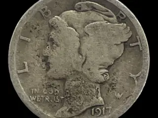 One Mercury Dime 1917 USA