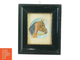Billedramme med heste motiv (str. 24 x 21 cm)