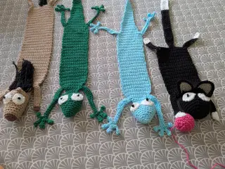 Bogmærker hæklet forskellige dyr