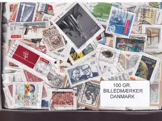 Danmark 100 g. Billedmærker Enkeltklip - Nyt Parti  hjemkommet  24 - 3 - 2023