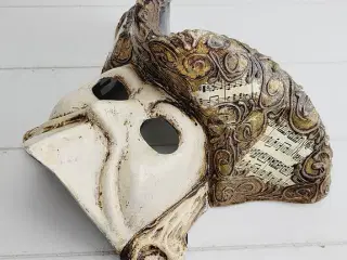 ⭐️- Håndlavet Venetiansk Maske  Et Unikt Kunstværk