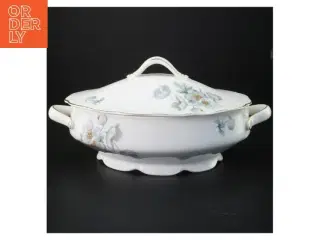 Porcelænsserveringsfad med låg (str. 25 x 20 cm)