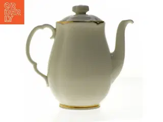Porcelæns tekande med guldkant (str. 20 cm)