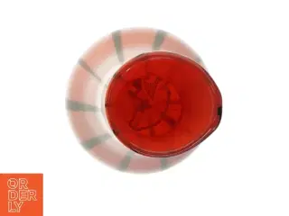 Høj vase i rød glas (str. 39 cm)