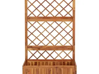 Forhøjet plantekasse m. espalier 85x38x150 cm massivt akacietræ