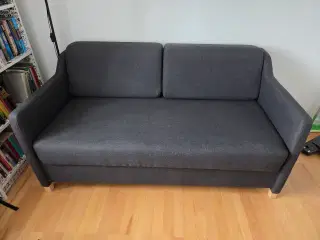 Sovesofa, mørkegrå stof