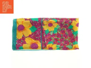 tørklæde med blomsterprint (str. 80x80 cm)