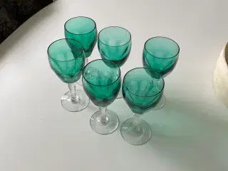 Gamle grønne glas