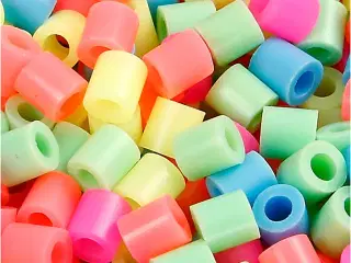 Pastelfarvede Rørperler 5x5 mm - 1100 stk.